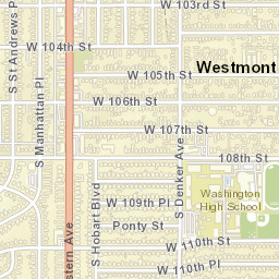 Westmont California Street Map