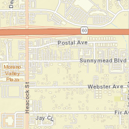 Sunnymead California Street Map