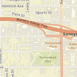Moreno Valley California Street Map