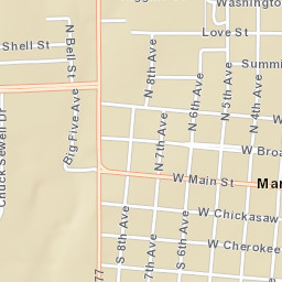 400-498 West Main Street, Marietta, OK Street Map