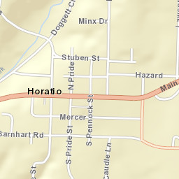 Horatio Arkansas Street Map