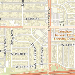 3117 West 111th Place, Inglewood, CA Street Map