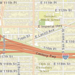 South Los Angeles California Street Map
