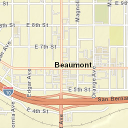 Beaumont California Street Map