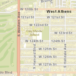 West Athens California Street Map