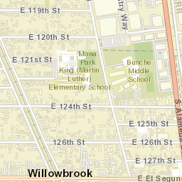 Willow Brook California Street Map