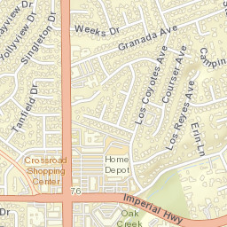 La Mirada California Street Map