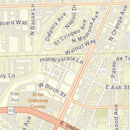 Brea California Street Map