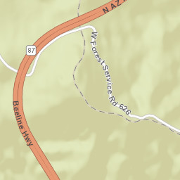 Duthie-Martin Highway, Tonto National Forest Street Map