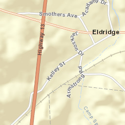 Eldridge Alabama Street Map