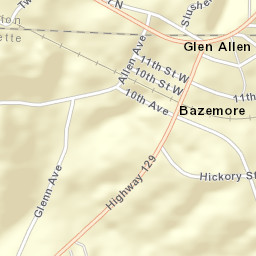 Glen Allen Alabama Street Map