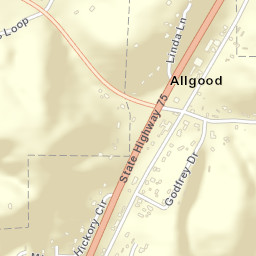 Allgood Alabama Street Map