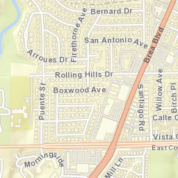 1111 E Bastanchury Rd, Fullerton, CA Street Map