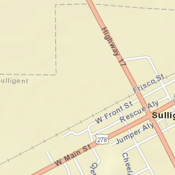 Sulligent Alabama Street Map