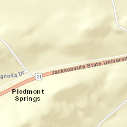 Piedmont Springs Alabama Street Map