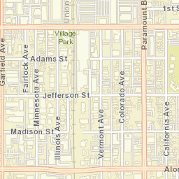 Paramount California Street Map