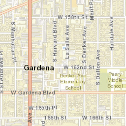 Gardena California Street Map