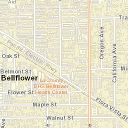 Bellflower California Street Map
