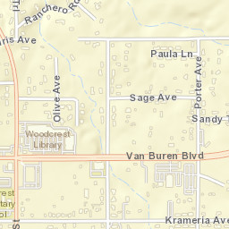 Woodcrest California Street Map