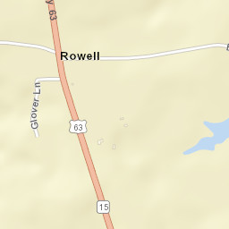 Rowell Arkansas Street Map