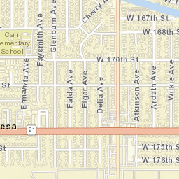 Bridgedale California Street Map