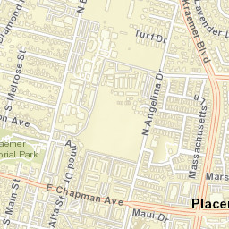 Placentia California Street Map
