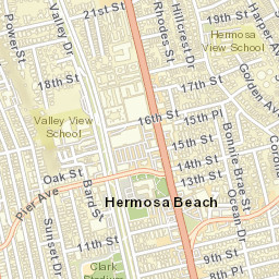 Hermosa Beach California Street Map