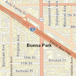 Buena Park California Street Map