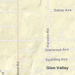 Glen Valley California Street Map