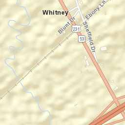 Whitney Alabama Street Map