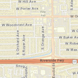 Anaheim Shores California Street Map