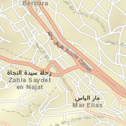 Zahlé Street Map