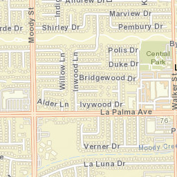La Palma California Street Map