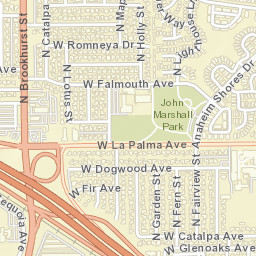 Brookhurst California Street Map