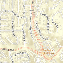 Anaheim Hills California Street Map