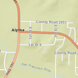 Alpine Arizona Street Map