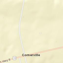 Cornerville Arkansas Street Map