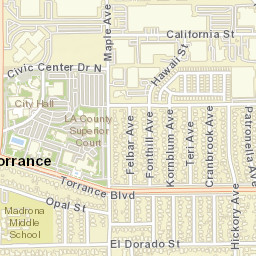 Torrance, California Street Map
