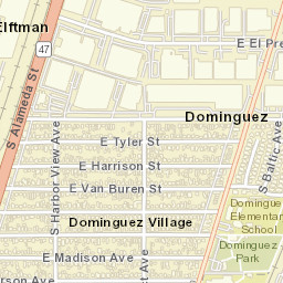Dominguez California Street Map