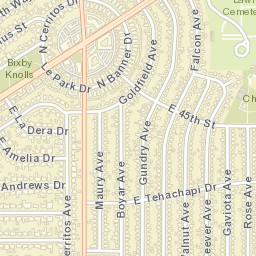 Bixby Knolls California Street Map