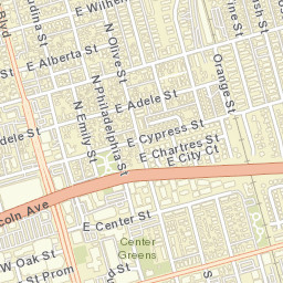 Anaheim California Street Map