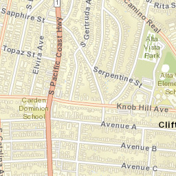 Clifton California Street Map