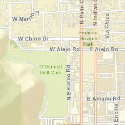 Palm Springs California Street Map