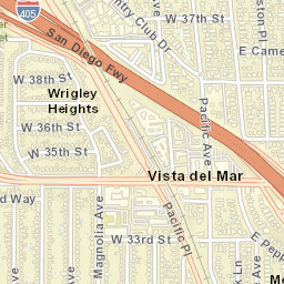 Vista del Mar California Street Map