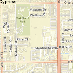 Cypress California Street Map