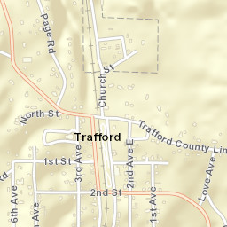 Trafford Alabama Street Map
