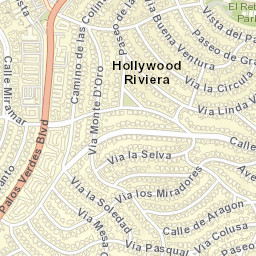 Hollywood Riviera California Street Map