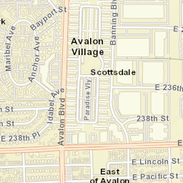 Avalon Village California Street Map