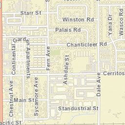 Clair California Street Map