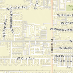 Nutwood California Street Map
